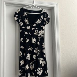 Black with white flowers dress. Size Petite Small.